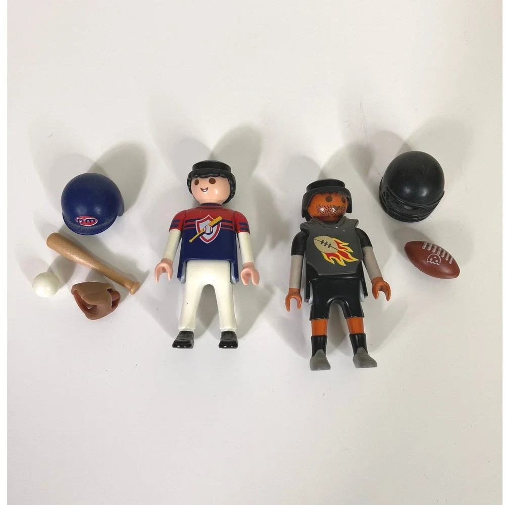 Playmobil Football Player And Baseball Player Figurines With‎ Accessories